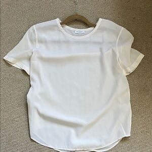 Equipment  Cream Short Sleeve Top